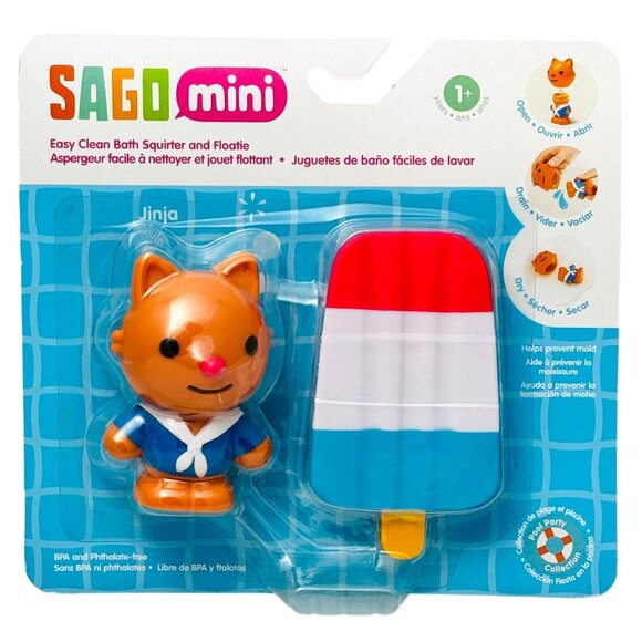 Sago Mini Other - Sago Mini Bath Squirter & Floatie Jinja Cat BPA-Free Toy 1+ Age